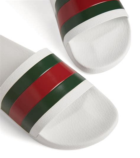 gucci stripe slides|gucci slides outlet.